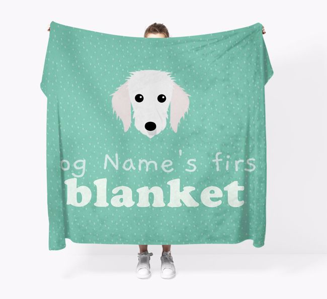 'Dog's First Blanket' - Personalised {breedFullName} Throw Blanket